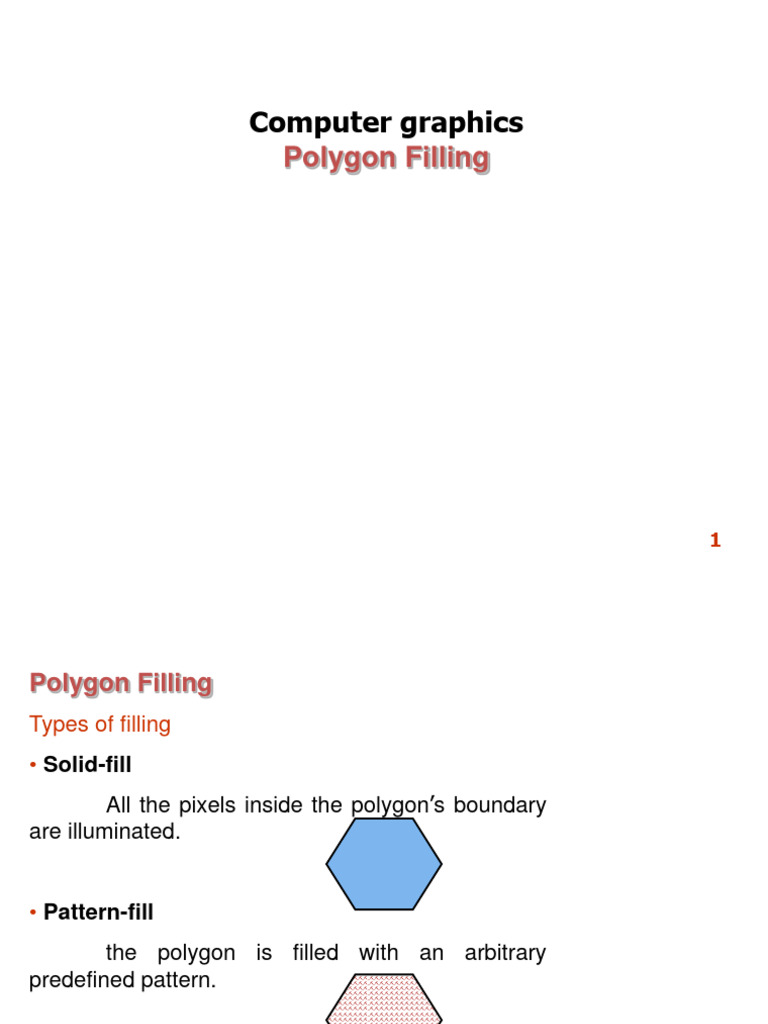 Computer Graphics Polygon Filling | PDF | Typefaces | Vertex (Geometry)