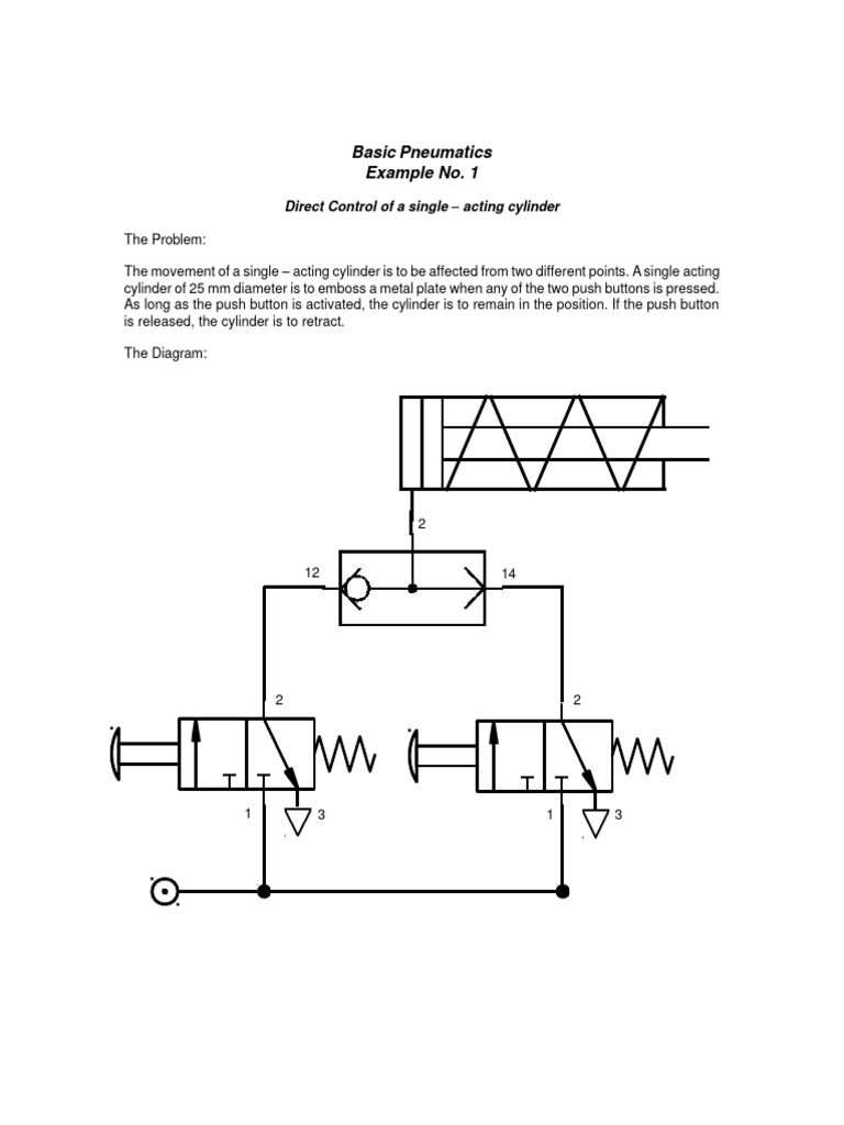 Basic Pneumatics Examples Pdf Valve Piston