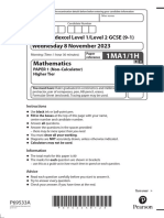 Edexcel 1H November 2023 examination paper (pdf)-with formula insert
