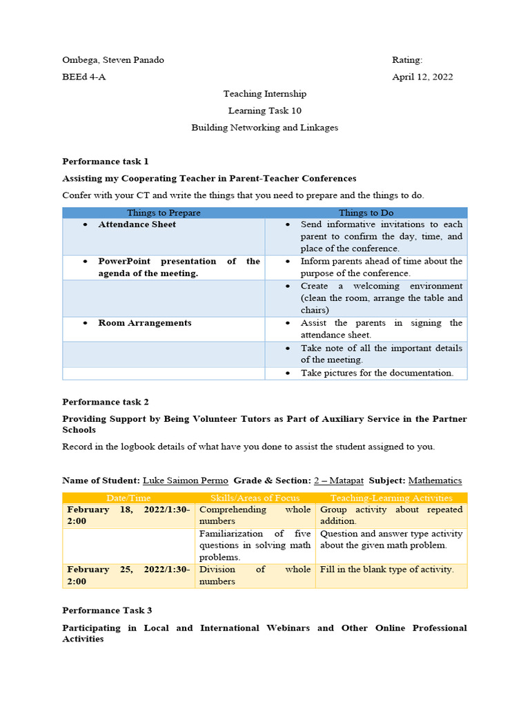 Learning Task 10