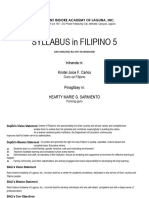 Syllabus in Filipino 5 Kjoice