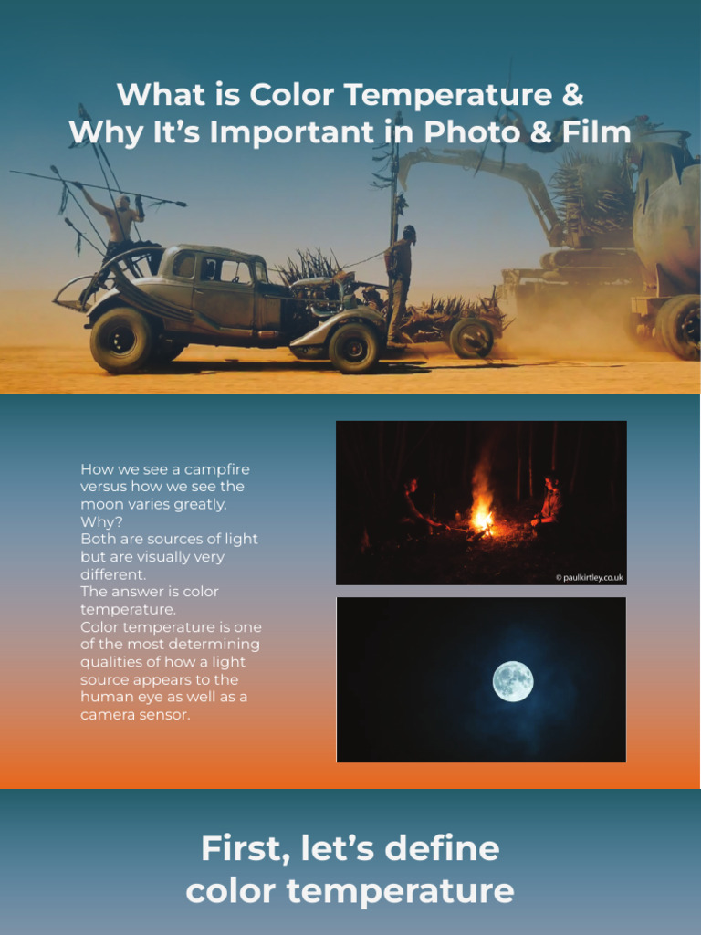 Color Temperature White Balance Pdf Color Optics