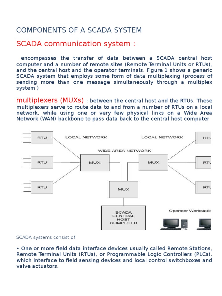 SCADA System Communication Components | PDF | Scada | Telecommunication