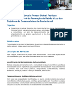 Temática - Agir Local e Pensar Global Práticas Territoriais em Prol Da Promoção...