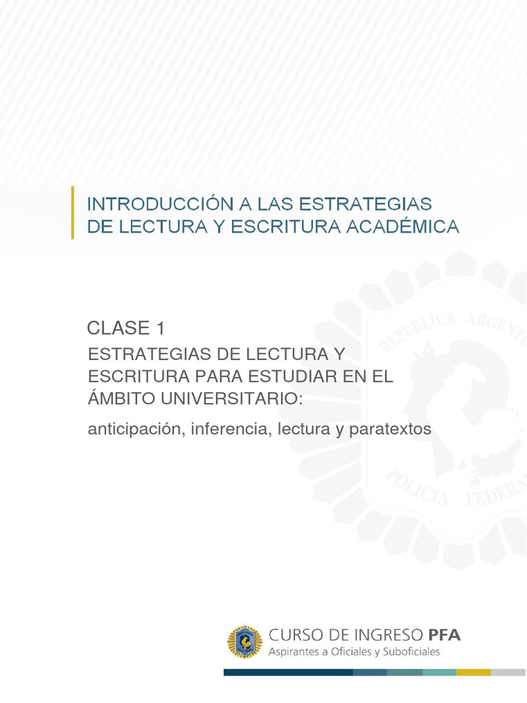 Clase 1 Lectura Actividades Pdf