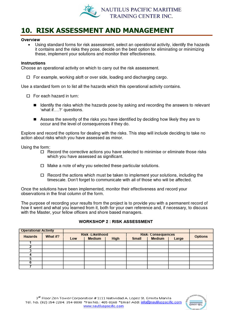Risk Assessment and Management Guide | PDF | Risk | Hazards