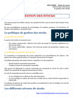 BTS GPME La Gestion Des Stocks