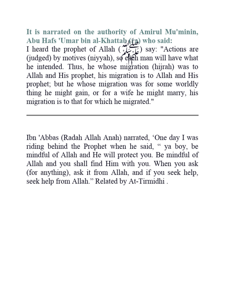 Hadeth | PDF | Philosophy | Religion & Spirituality