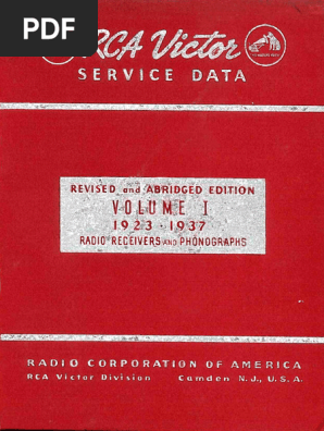 RCA Victor Service Notes 1935-1942 | PDF | Rca | Sound Recording