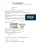 Soal Formatif Kelas I 2023 MTK