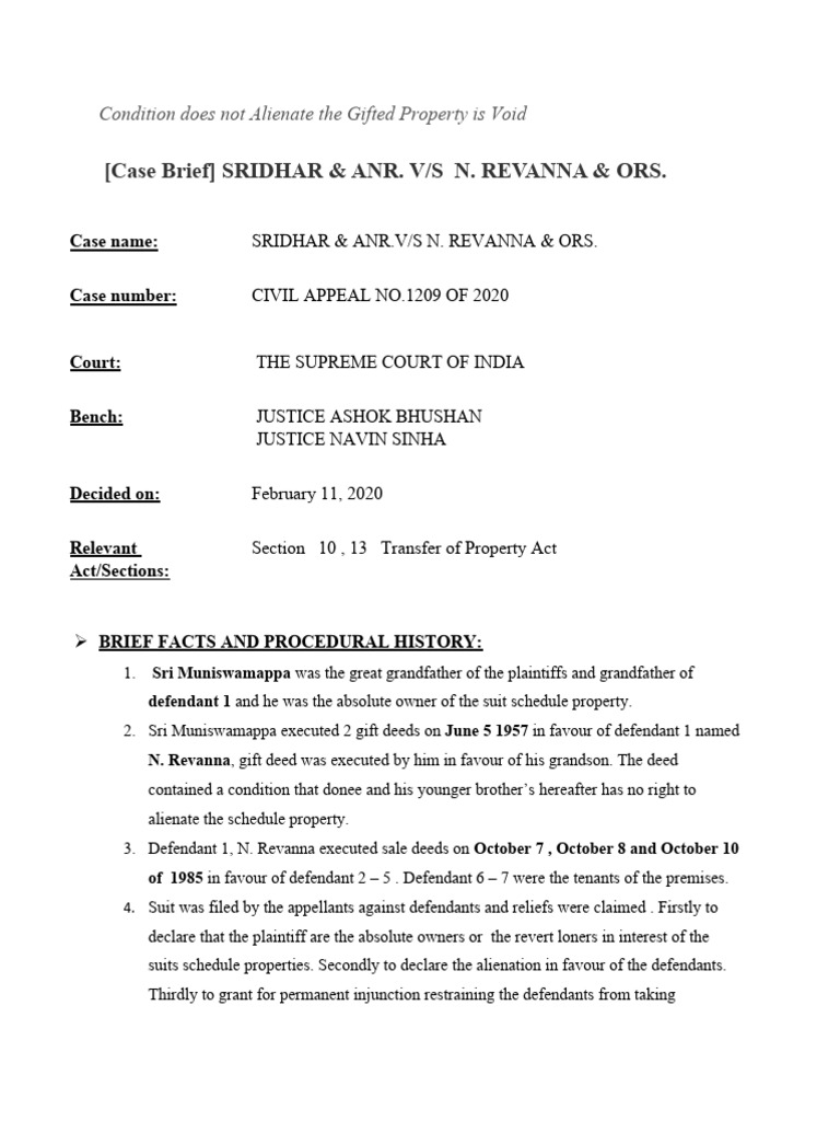 Case Brief 7 | PDF | Lawsuit | Deed