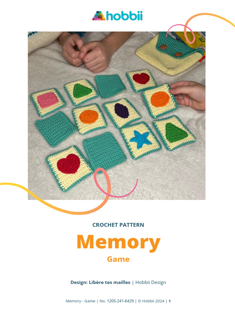 Crochet Memory Game Pattern | PDF | Crochet | Yarn