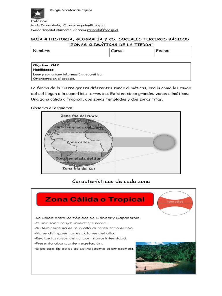 Zonas Climáticas de la Tierra para Niños | PDF | Clima | Sabana