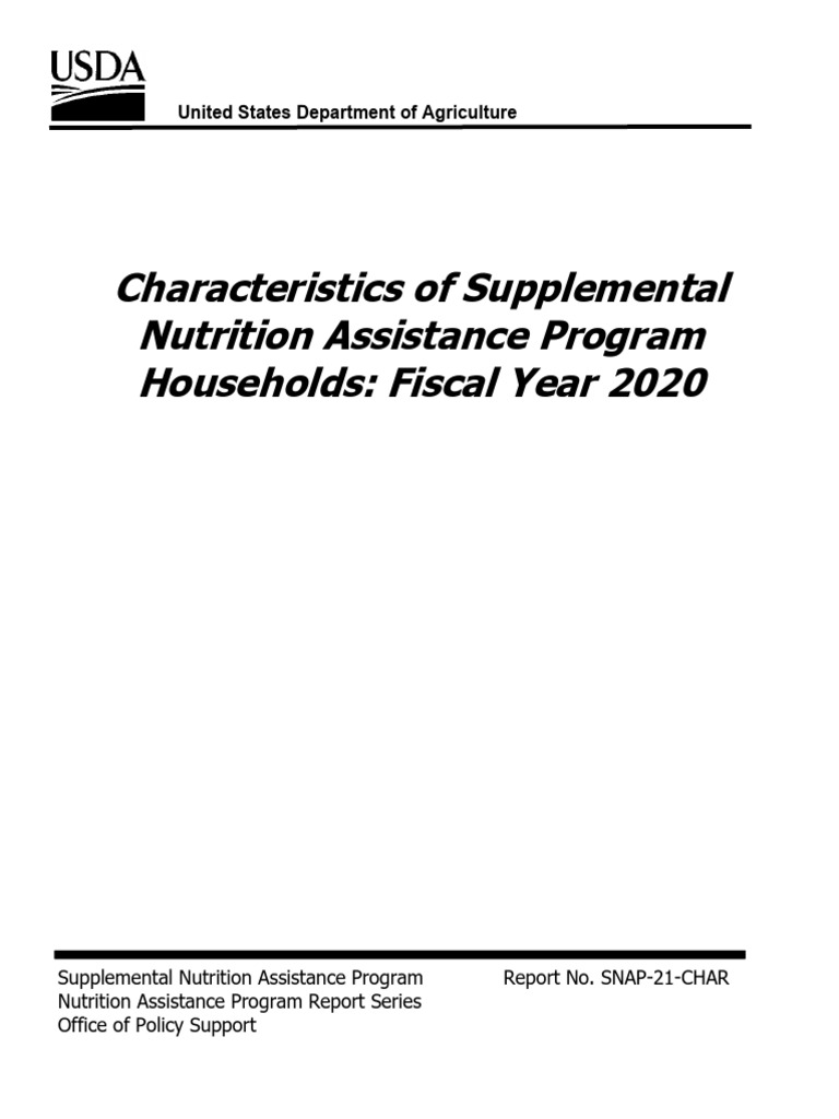 Characteristics 2020 | PDF | Supplemental Nutrition Assistance Program ...