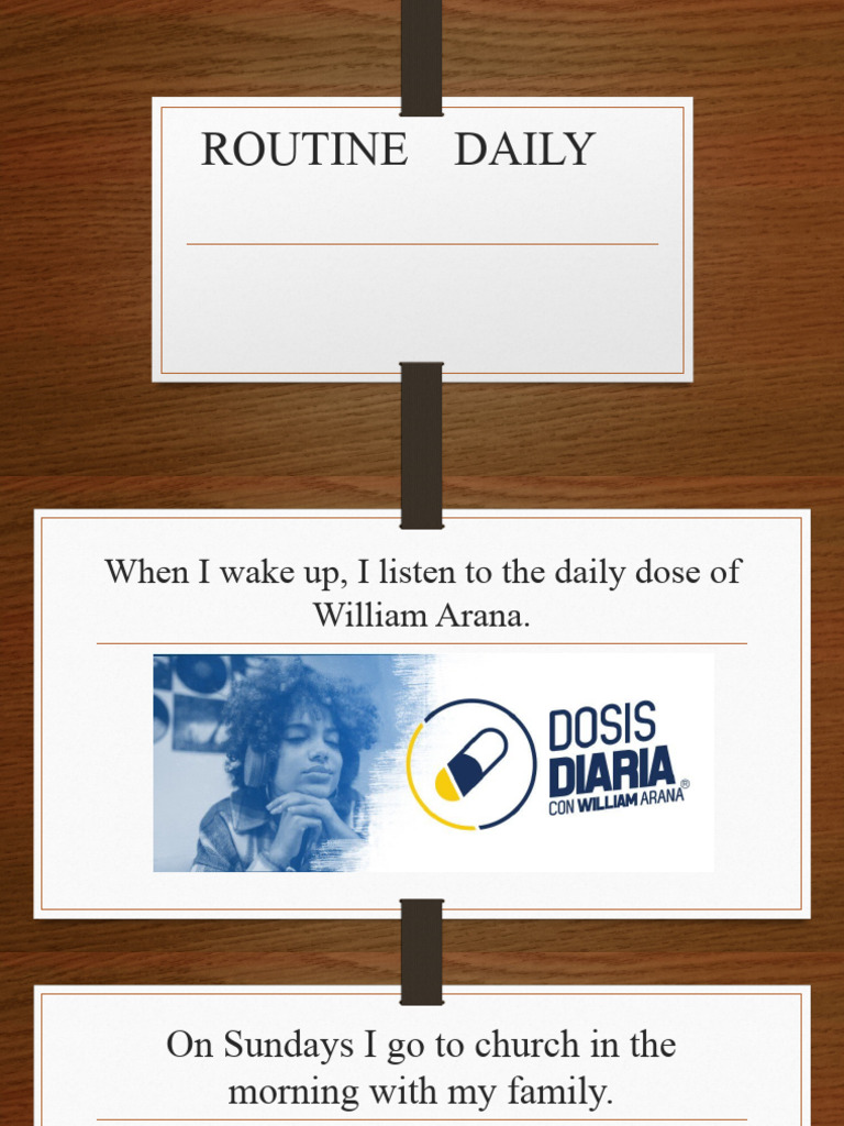 Daily Family and Leisure Routine | PDF | Cooking, Food & Wine | Self ...