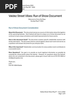 may 5th run of show document 