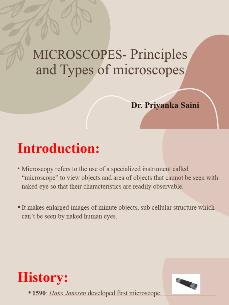 Microscopes Seminar-1 | PDF | Microscope | Confocal Microscopy