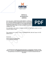 Carta Laboral Fortox