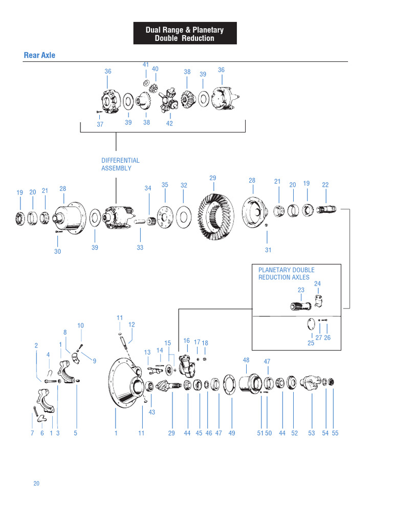 Planetary Double Reduction Axle Parts | PDF | Axle | Gear