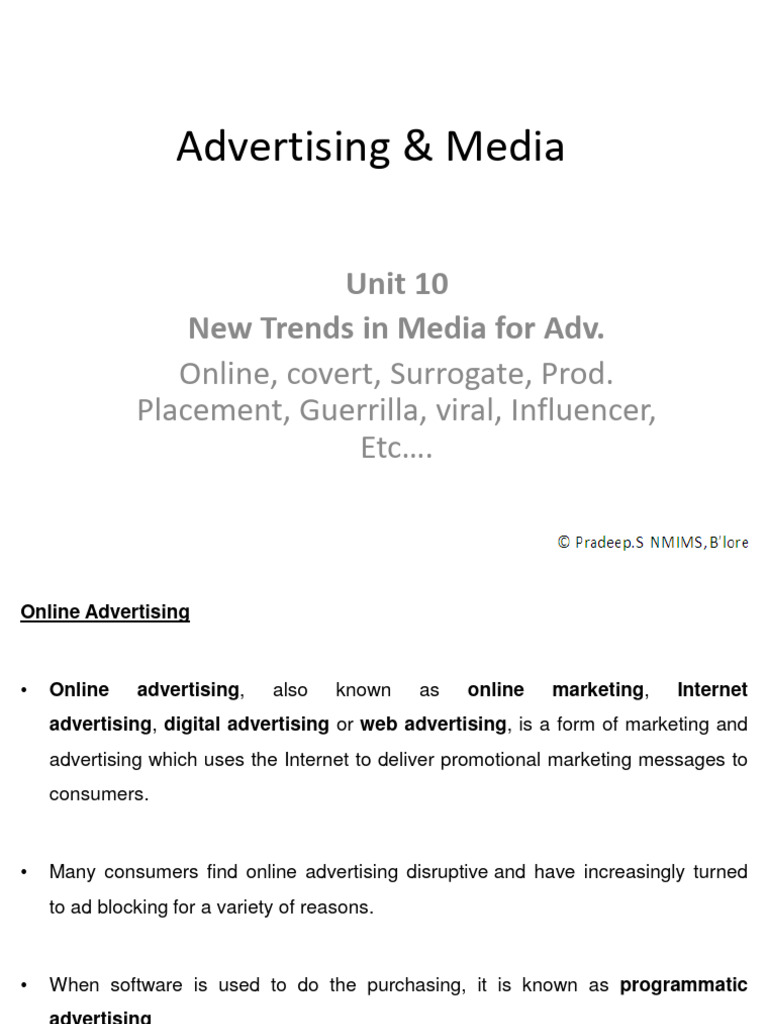 New Trends in Online Advertising | PDF | Online Advertising | Search ...