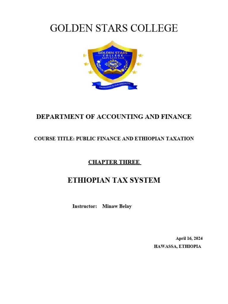 Current Ethiopian Tax Rate