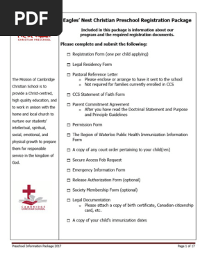 Preschool Information Package 1