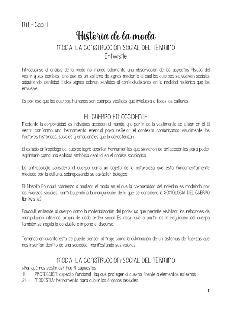 Historia y evolución de la moda | PDF | Ropa | Moda