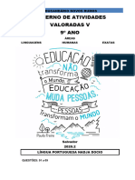 Atividades Valoradas 05 - 9 Ano 2020