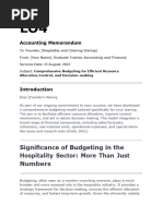 Significance of Budgeting in The Hospitality Sector: More Than Just Numbers