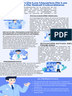 Infografía Centro Médico Atención al Paciente Ilustrado Azul