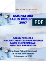 Clase 1 - Concepto, Historia y Paradigm As D La Salud Publica