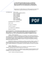 Ley Que Implementa Las Recomendaciones Derivadas de Las Comisiones Creadas Por Las Leyes #27452 y #27586