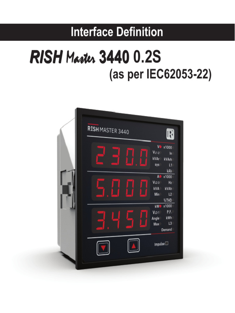RISH Master 3440 Digital Meter Guide | PDF | Arithmetic | Computer ...