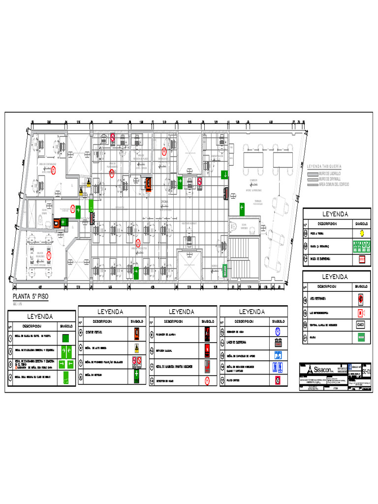 Planos de Oficinas y Riesgos Arquitectónicos | PDF