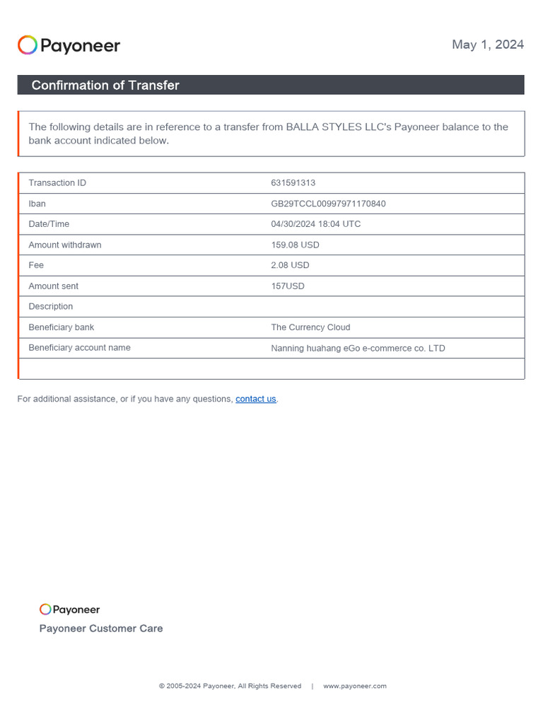 Transaction Activity Preview 631591313 | PDF