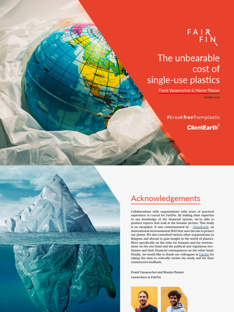 The Cost of Single-Use Plastics | PDF | Recycling | Plastic