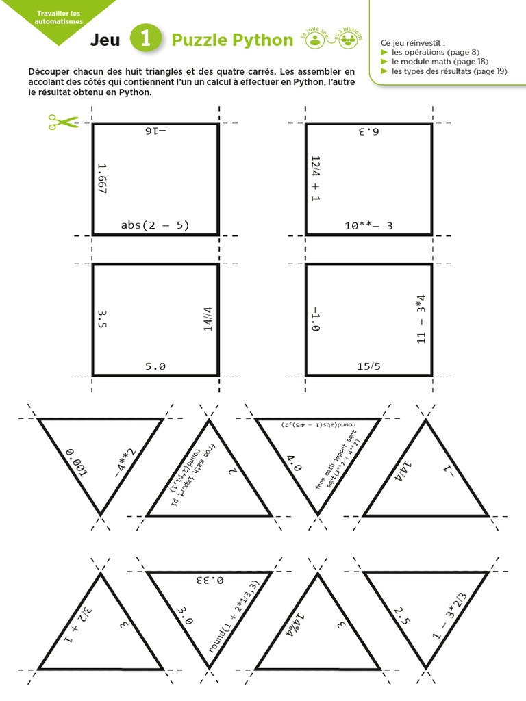 Jeu de puzzle Python avec calculs | PDF | Échecs | Théorie (échecs)