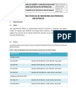 Especificaciones Técnicas de Medidores Industriales Resolucion SIE-004-2023
