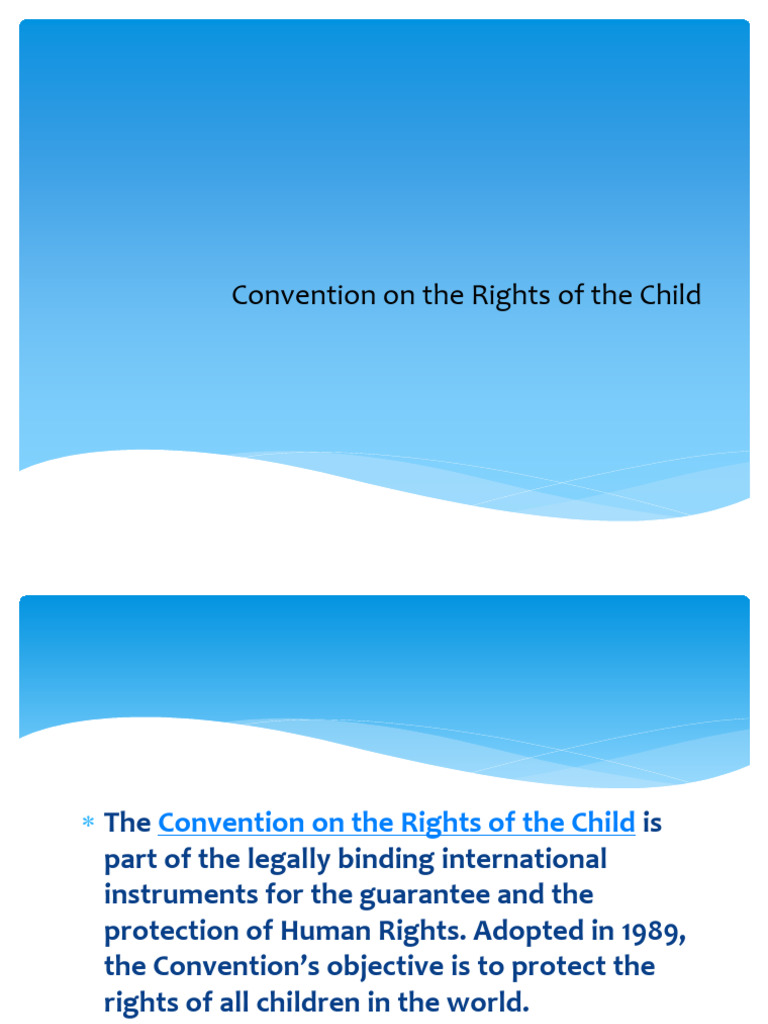 Convention on the Rights of the Child | PDF | Politics