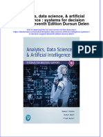 Read Online Textbook Analytics Data Science Artificial Intelligence Systems For Decision Support Eleventh Edition Dursun Delen Ebook All Chapter PDF