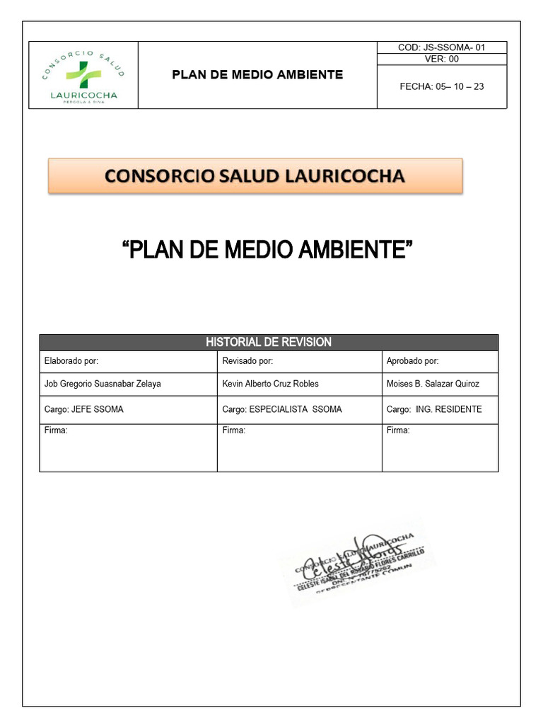 Plan de Medio Ambiente | Descargar gratis PDF | Residuos | Gestión de ...