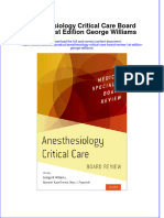Read Online Textbook Anesthesiology Critical Care Board Review 1St Edition George Williams Ebook All Chapter PDF