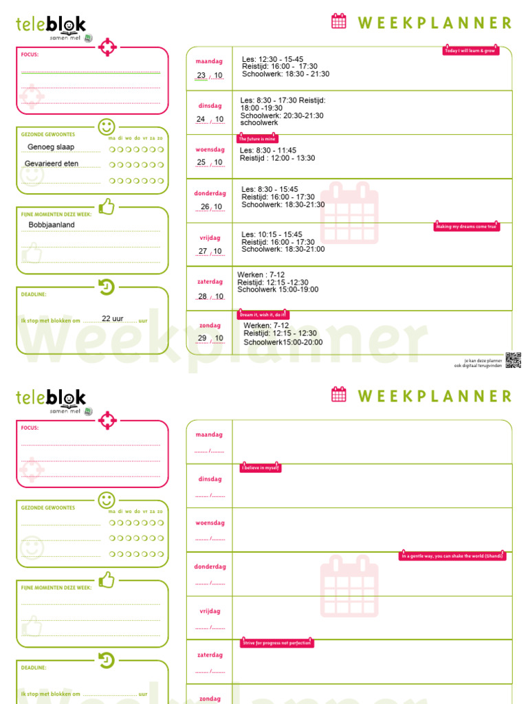Annotated-Opdracht 20 - 20weekplanning 20 - 20amal 20lasgaa | PDF