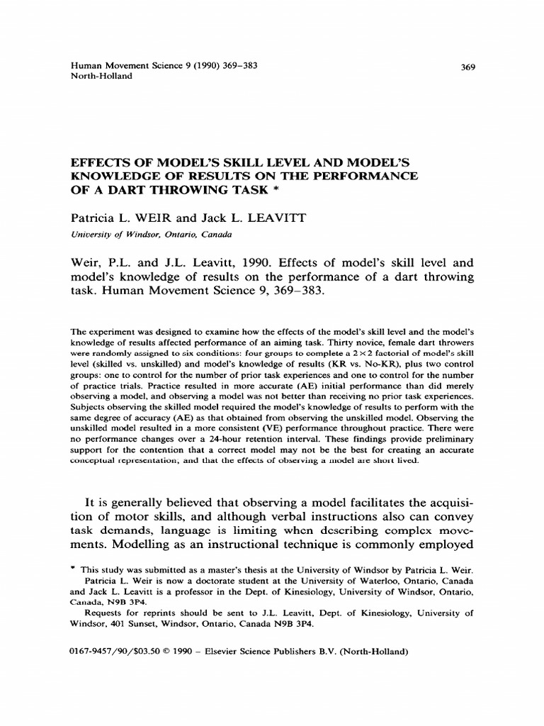 Weir 1990 Pdf Analysis Of Variance Learning