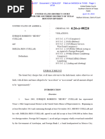 Cuellar Indictment