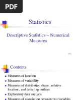 Descriptive Statistics - Numerical Measures