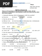 Class 9 Question Paper New