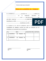 Acta de Entrega - Cuadernos de Trabajo