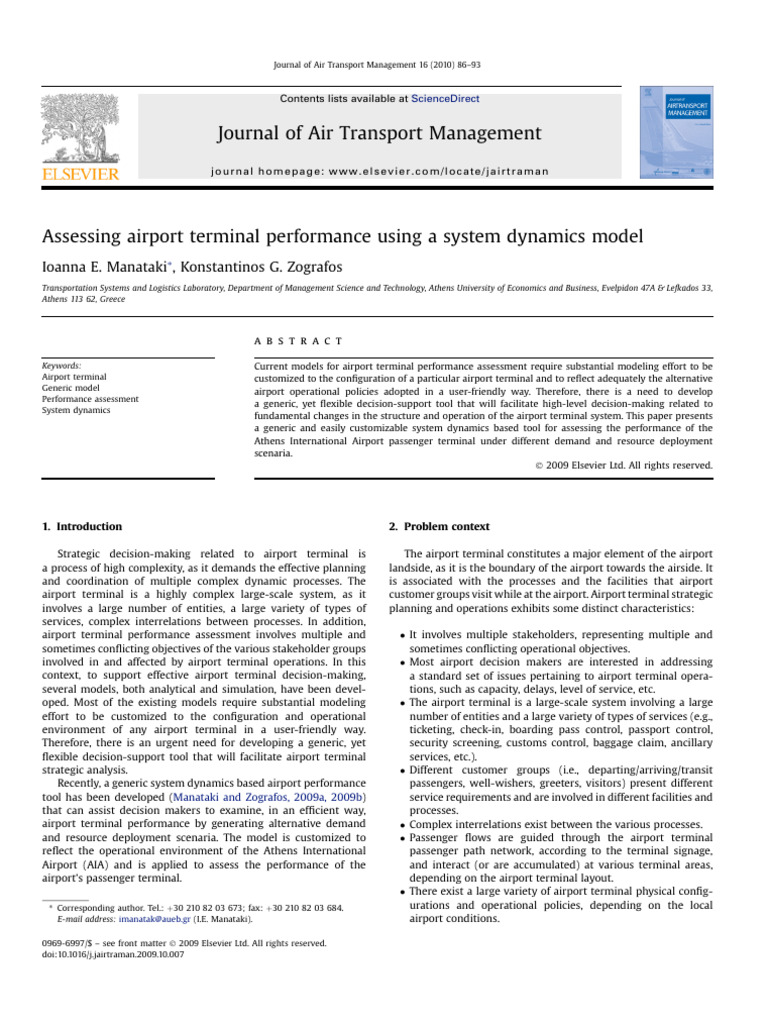 Airport Terminal Performance Model | PDF | Airport | Simulation