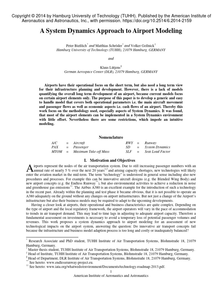 Peter Bießlich - A System Dynamics Approach To Airport Modeling | PDF ...